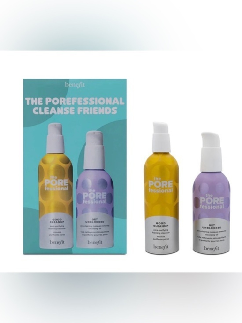 Benefit The Porefessional Cleanse Friends 147ml Cleanser & 147ml Cleansing Oil